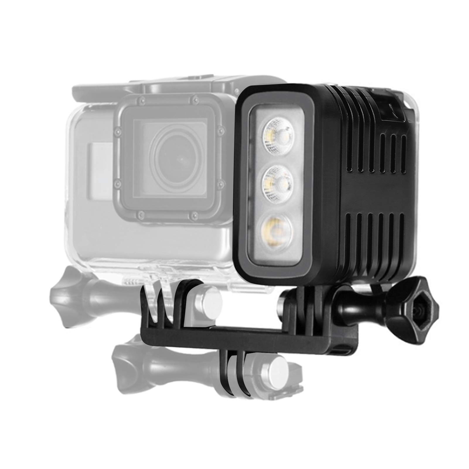 Luce Subacquea, Lampada Subacquea Impermeabile da 45 M Lampada Subacquea Ricaricabile Dimmerabile Video LED Luce di Riempimento per Immersione Luce Video LED Subacquea per
