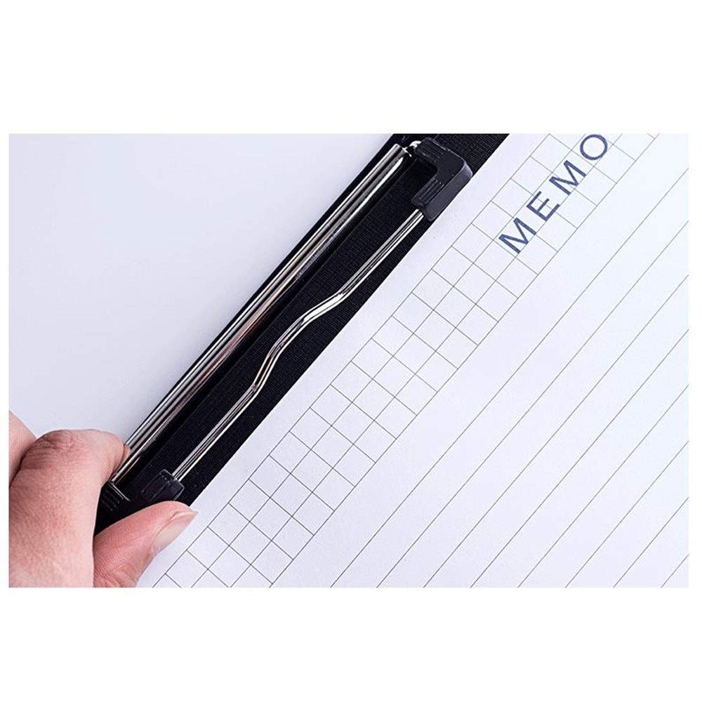 Cartella portadocumenti in pelle, multifunzione, con calcolatrice, borsa per documenti aziendali (nero, 323 x 250 mm)