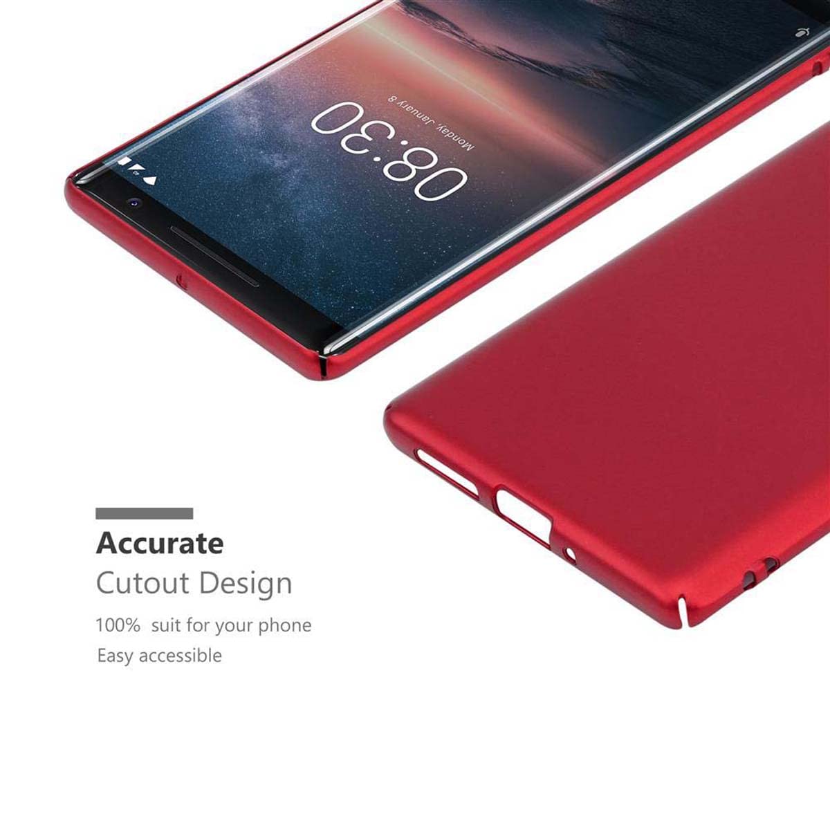Cadorabo Custodia per Nokia 8 Sirocco in ORO ROSA METALLICO - Morbida Cover Protettiva Sottile di Silicone TPU con Bordo Protezione - Ultra Slim Case Antiurto Gel Back Bumper Guscio