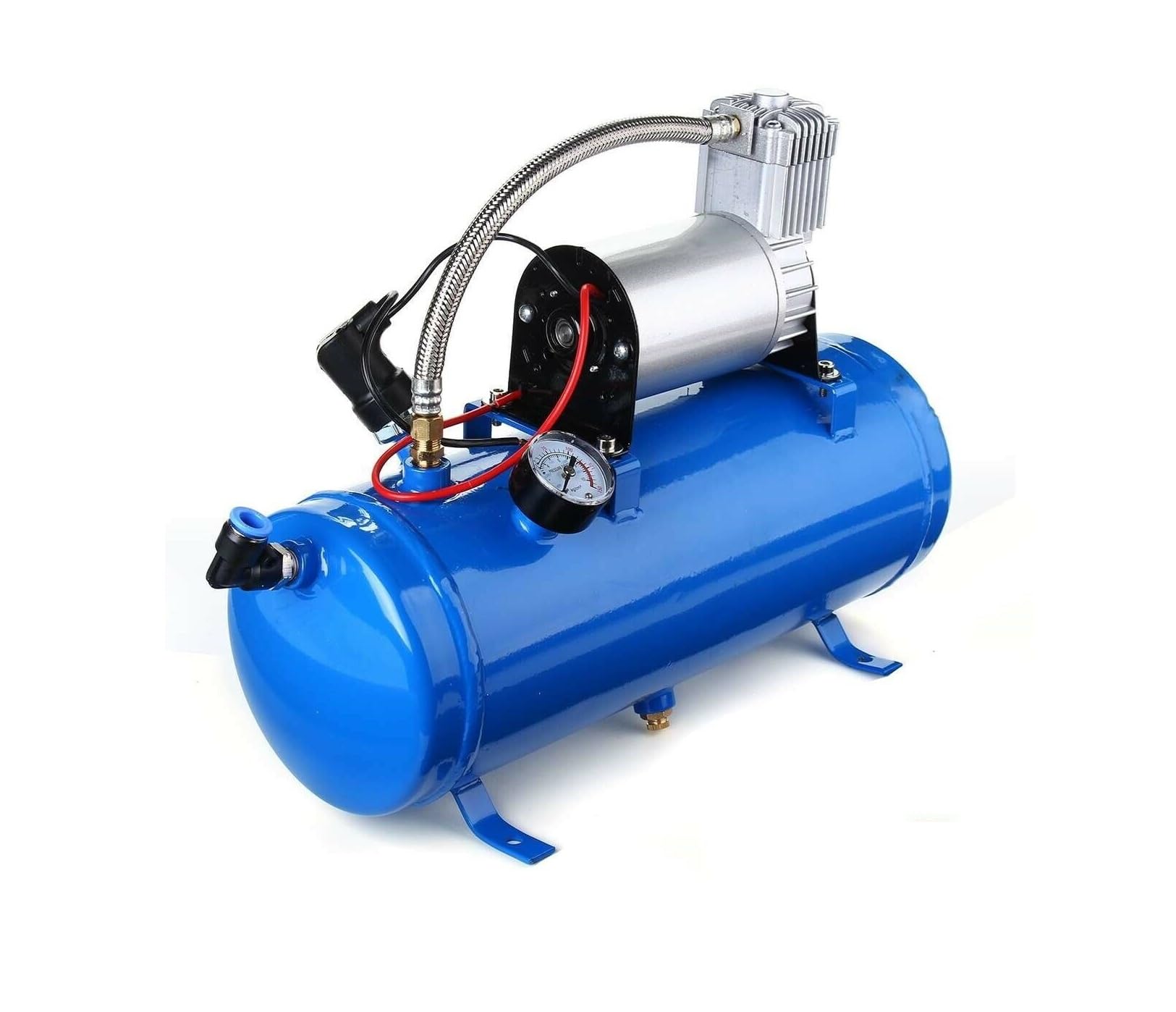 Compresor de aire 12v para kit de bocina bomba de aire con tanque 6L 150psi DC+ kit de accesorios inflado de neumáticos suministro de aire para bocinas de aire