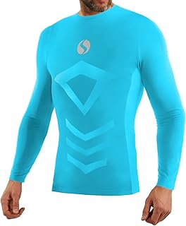 Camiseta para Hombre Interior Deportiva de Manga Larga Térmica de Compresión