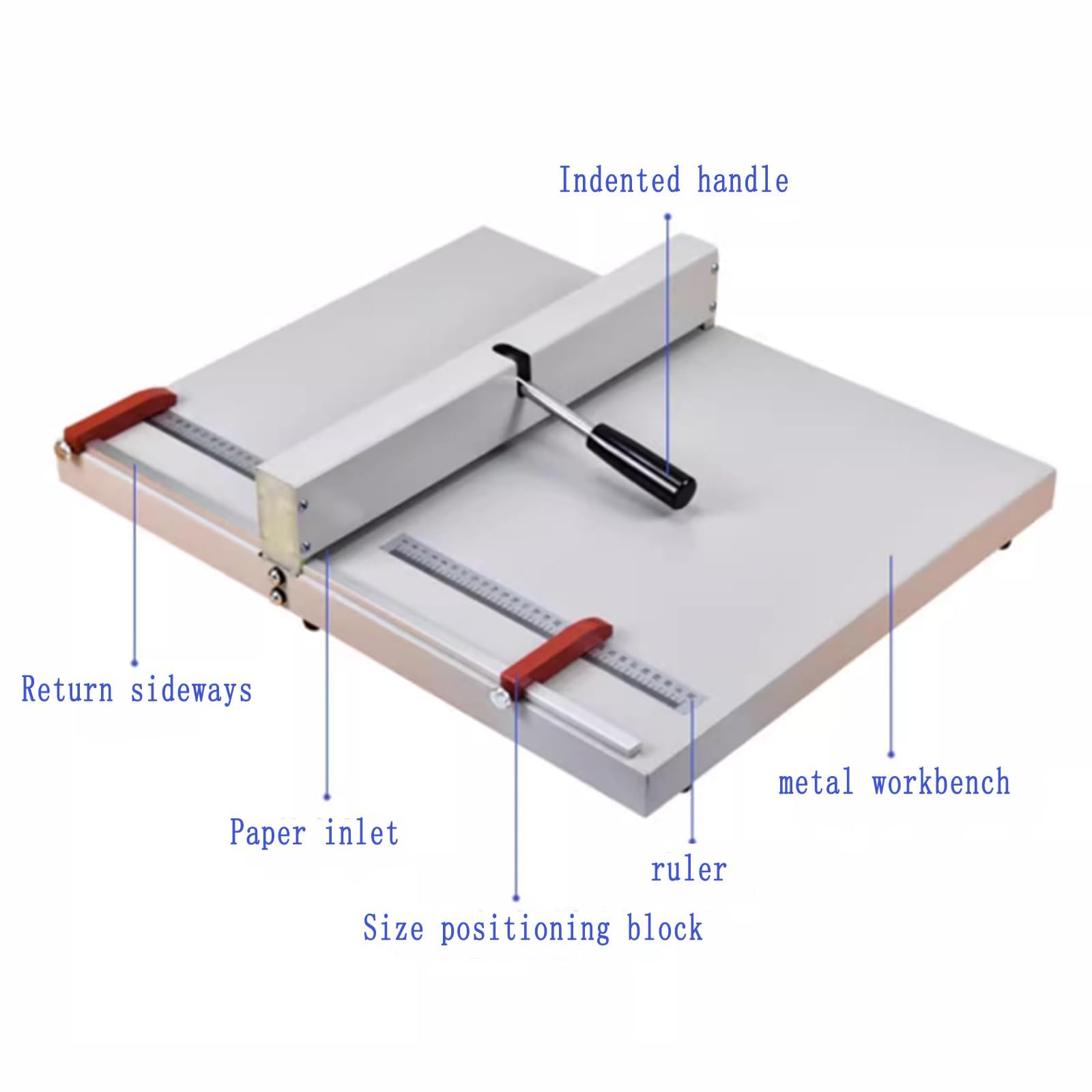 Gepunktete Linienordner, Papierfaltenmaschine mit Positionierungslineal und Griff, 0,8 mm Tiefe, 460 mm Breite, für Büro und Druckerei