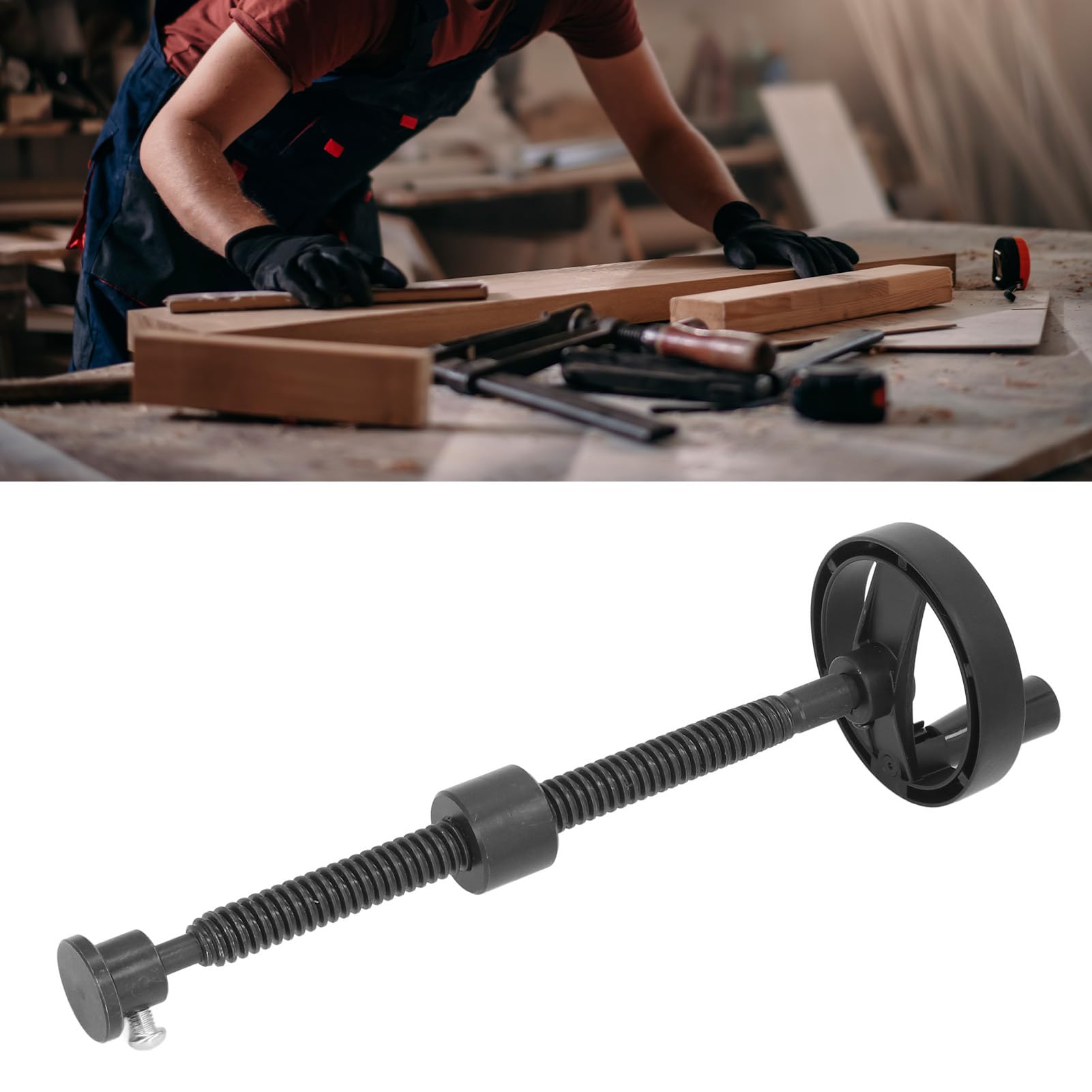 Vite per Morsa Banco, T18 Vite Banco con Buon Cuscinetto Autobloccante con Volantino 100 Mm, Morsa Fai-da-te per Carichi Pesanti, per Progetti di Lavorazione del Legno