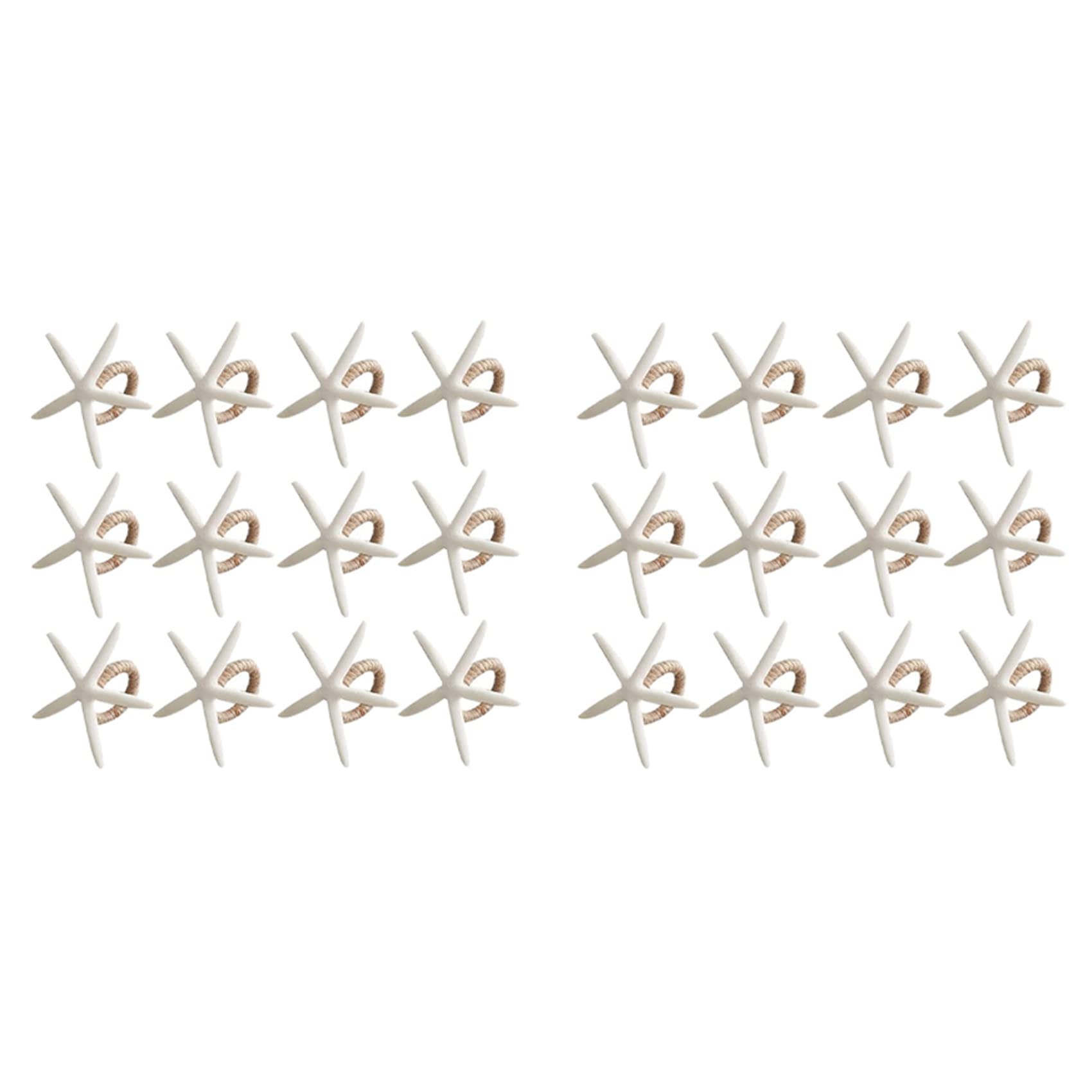 Hndhbfgrt Napkin Rings Set of 24, Sea Star Napkin Ring for Starfish for Tables, Wedding, Birthday, Banquet, Christmas