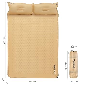 J*☆様 Naturehike スリーピングパッド 200×180×25 cm Amazon.com: Naturehike Self-Inflating Sleeping Pad