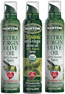 Mantova Extra Virgin Olive Oil Spray Set - Organic Extra Virgin Olive Oi...