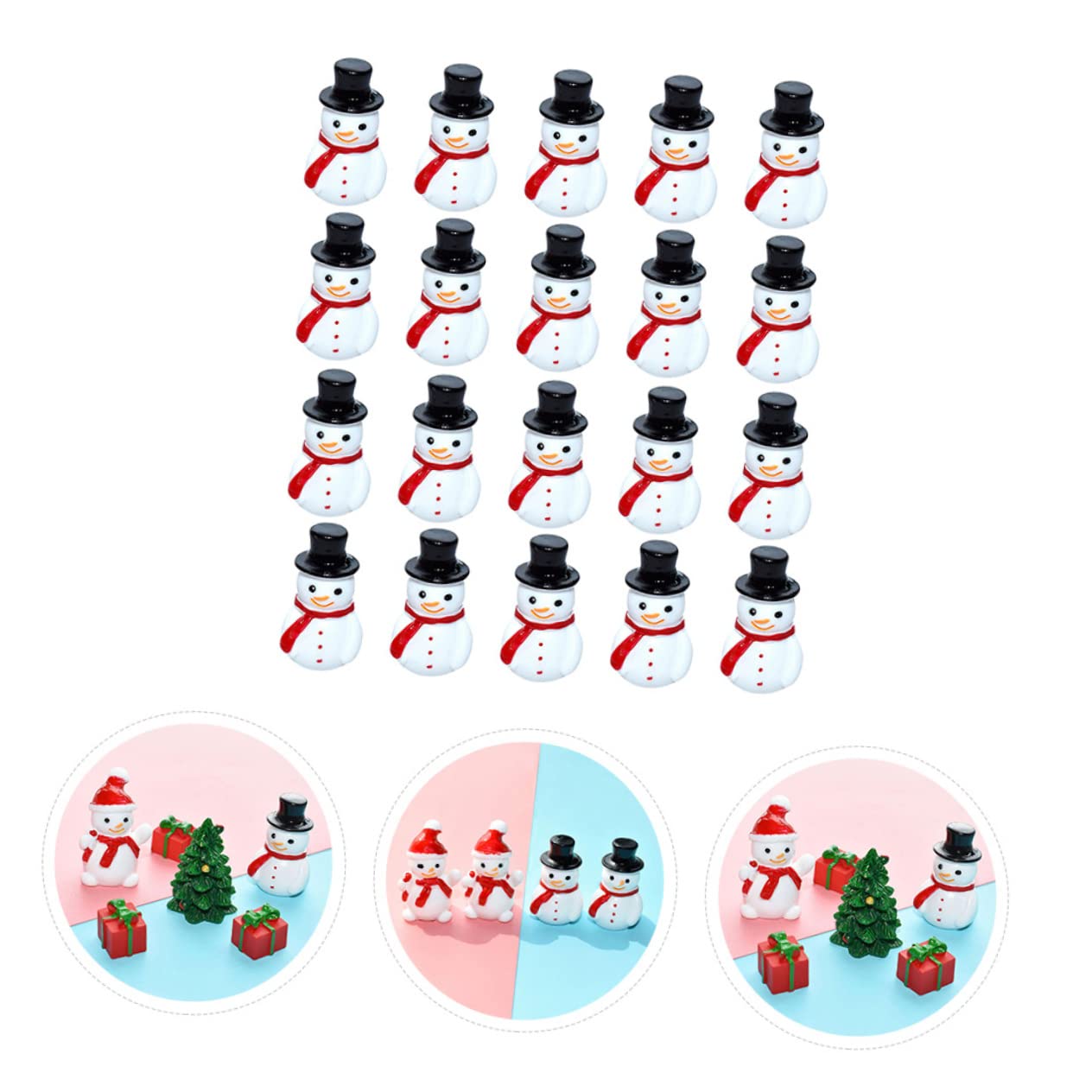 Cabilock 150piezas Muñecos para Decoración Navideña Adornos De Fiesta y De Navidad Accesorios para Jardín y
