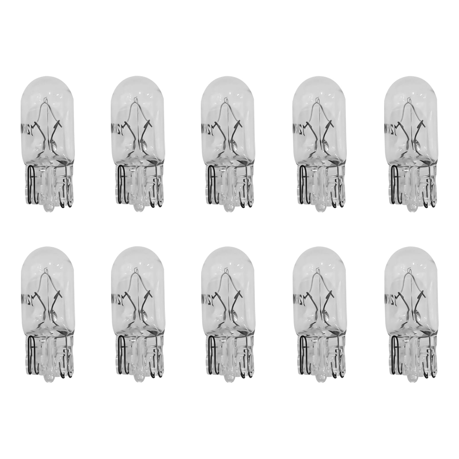 10PCS 194 Bulb T10 Light Bulb 168 W5W 1 4 Wedge Base 12V 5W Side Marker Dash Turn