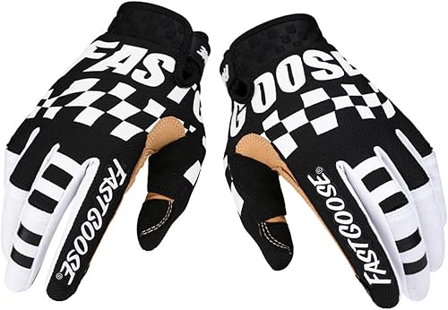 Cuadrícula cuadrada MTB Cool motocicleta bicicleta dedo completo Off-Road Racing Guantes deportes al aire libre para hombres mujeres y montañismo