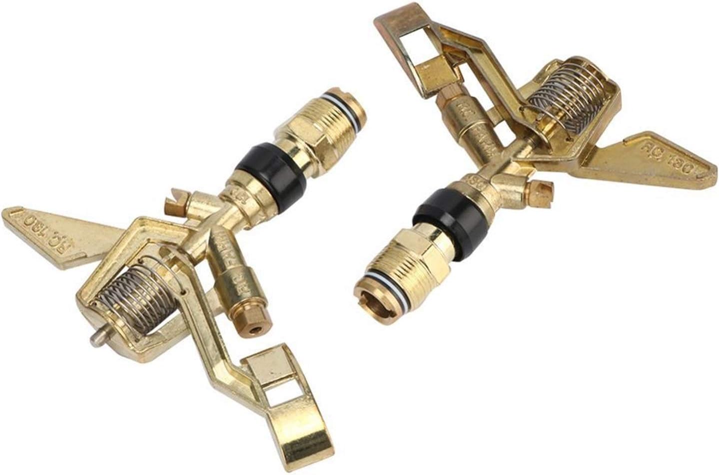 Irrigation Dripper 2 3/4" Brass Externally Threaded Rocker Sprinklers, 360 Gear-Driven Rotating Nozzles for Garden Yard, Gardening and Agricultural Irrigation