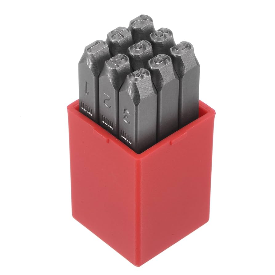 back number バッチ HARFINGTON 9pcs Number Stamp Set 5/32