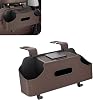 1 PC Car Seat Back Organizer, Car Back Seat Multi-Function Storage Box with 2 Drink Cup Holders, 11.42 x 3.35 Leather Tissue Organizer, Universal for Most Cars, Trucks, SUVs Brown