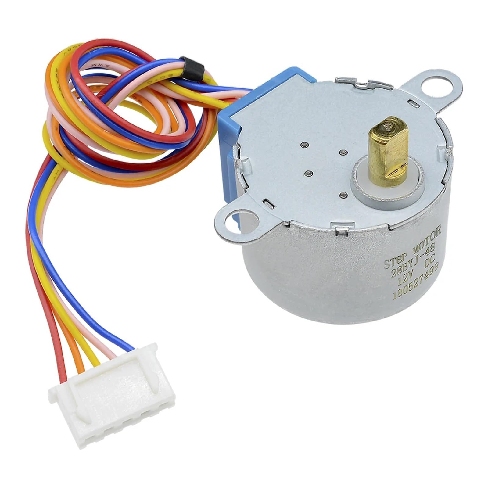 TQSKA DC 5V 12V 28B-YJ-48 Stepper Motor Lead 25cm Reduction Step Gear Stepper Motor 4 Phase(5V)