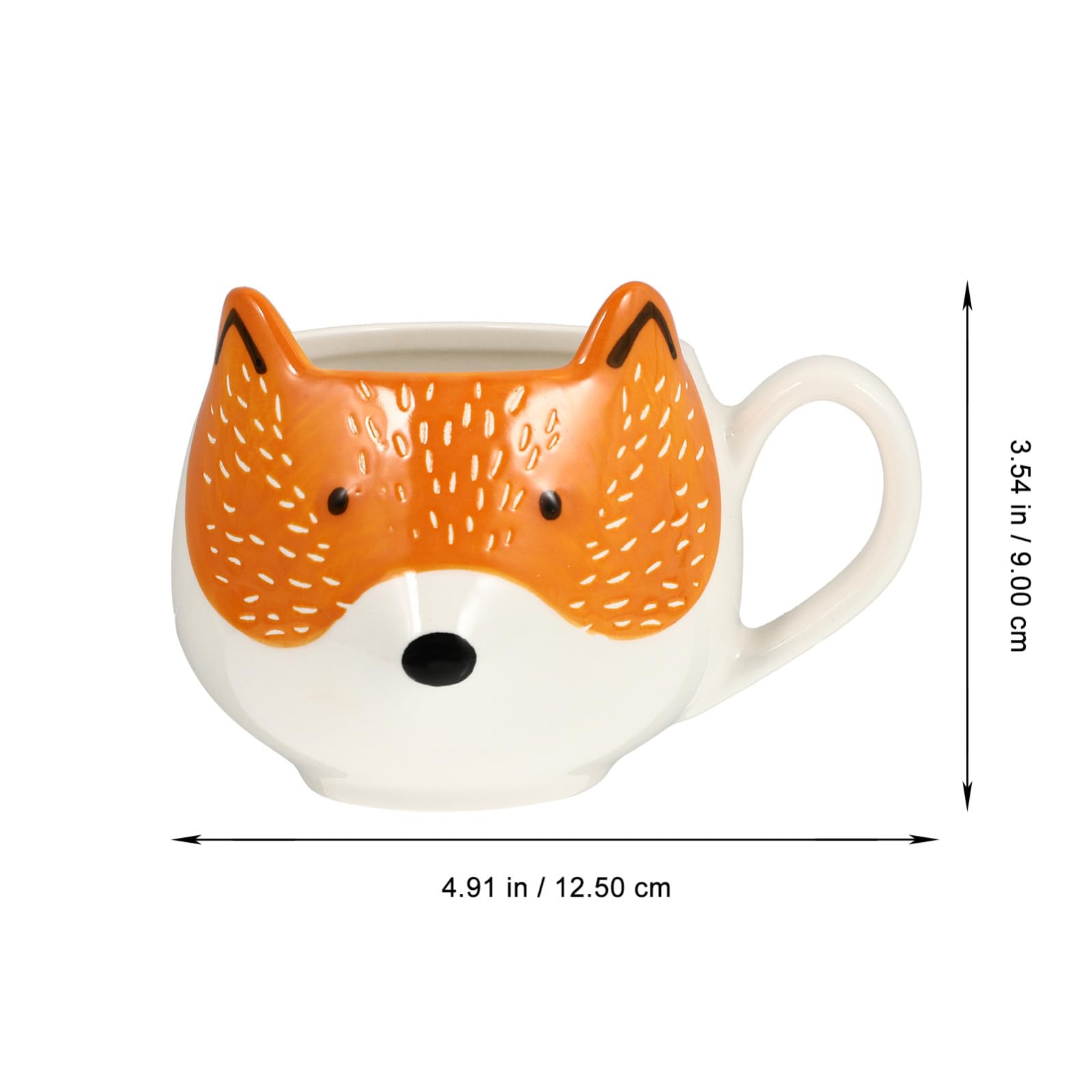 Fuchsförmiger Keramik Becher mit Hitzebeständiger Tasse für Kaffee Tee und Wasser für Partys und Festivals