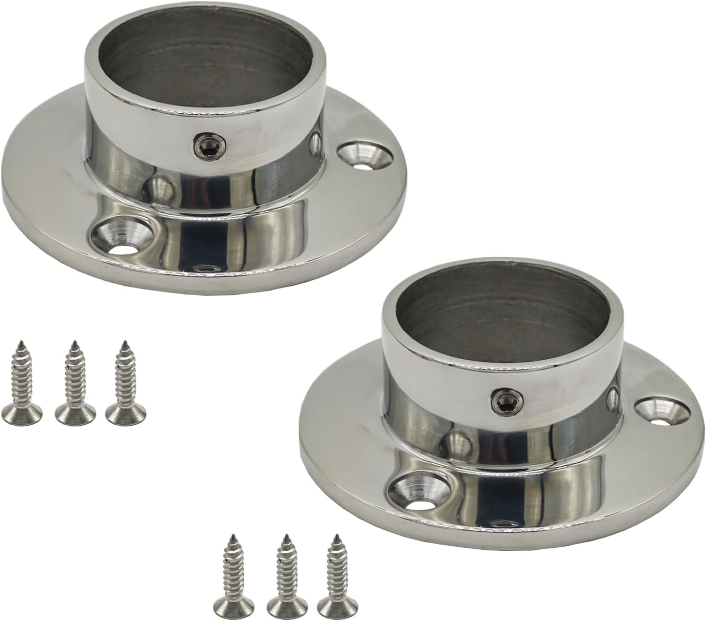 90 Degree Boat Deck Handrail Rail Fitting Round Base 316 Marine Grade Stainless Steel for 38 mm (1.5 inch) Tube 2 Pcs
