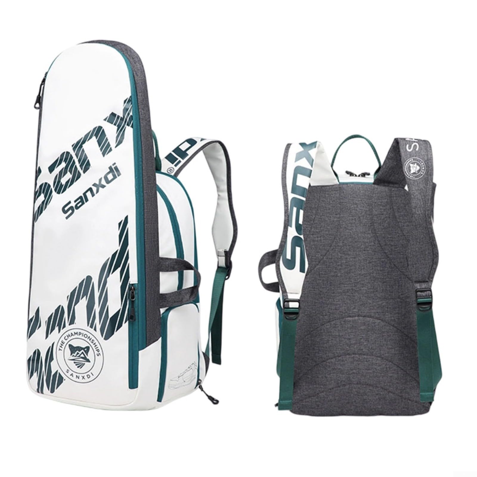 FUBESK Mochila de pádel de tenis para bádminton y squash con protección térmica y compartimento para zapatos, color azul