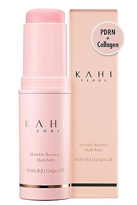 KAHI Wrinkle Bounce Multi Balm Stick | PDRN Collagen Wrinkle Stick | Korean Skin Care |All-in-One Hydrating Lip Balm Eye Cream Neck Cream Make Up Base & Face Mist Moisture Balm