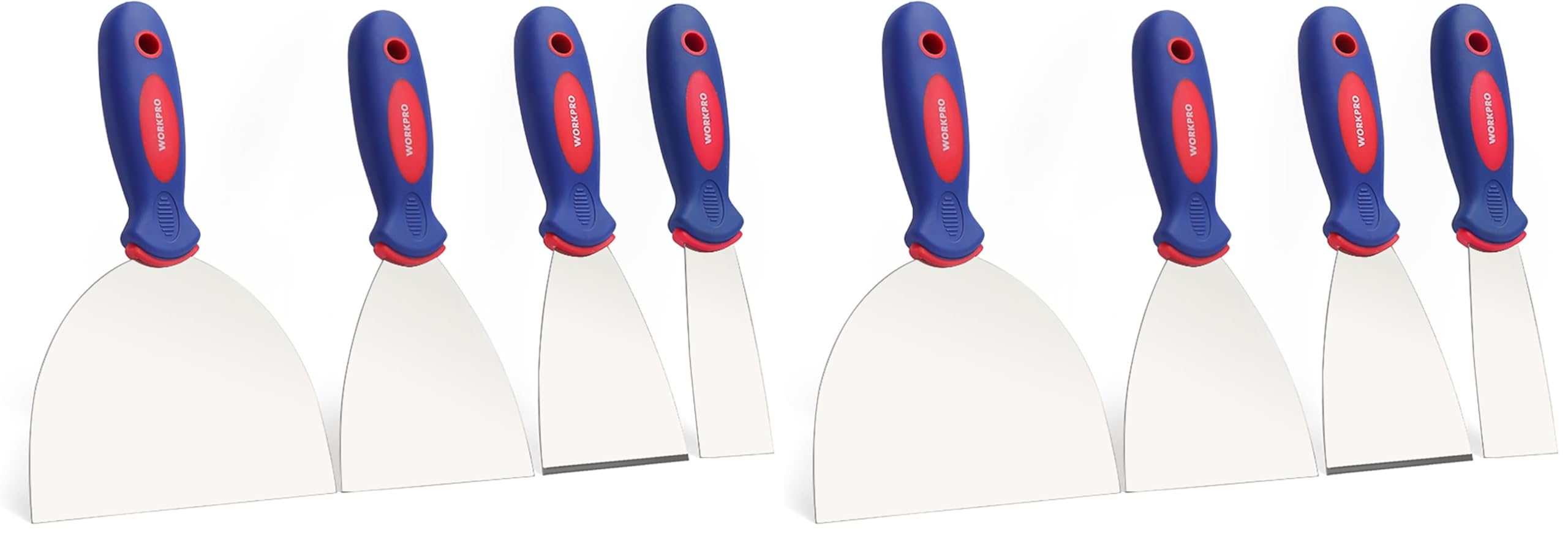 Jeu de spatules WORKPRO 4 pièces 38 à 150mm couteau à enduire kit