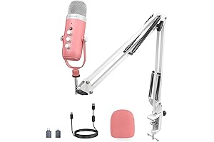 ZealSound Pink Microphone Arm Kit