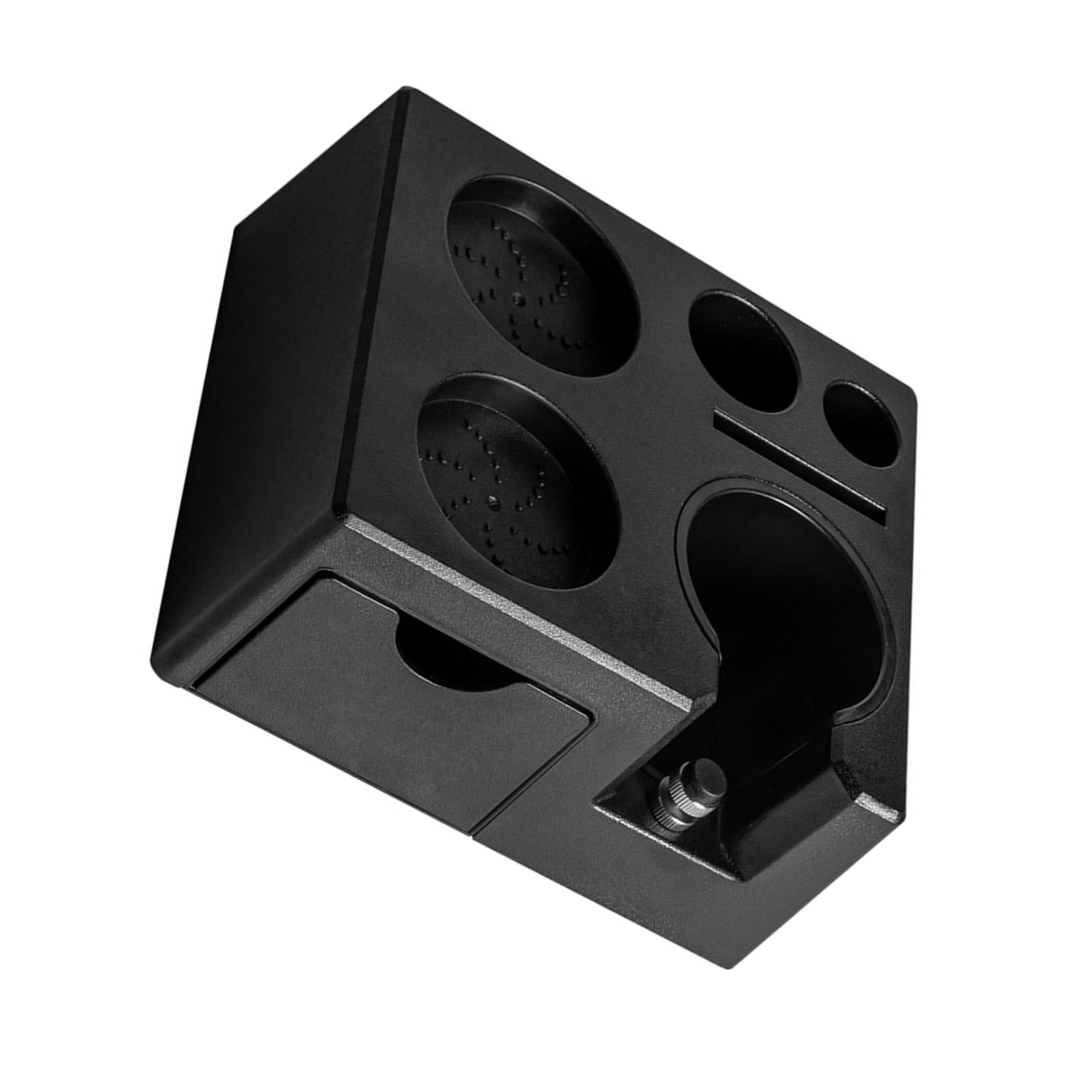 LiRRvb Tamper Station Multifuntional ABS Tamping Station Coffee Tamping Stand ABS Texture Present for Coffee Enthusiasts Espresso Accessories Organizers