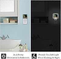 Vista 5 de LORVIES Black Bears - Luz nocturna LED con sensor automático del atardecer al amanecer, decoración nocturna para dormitorio, baño, cocina, pasillo