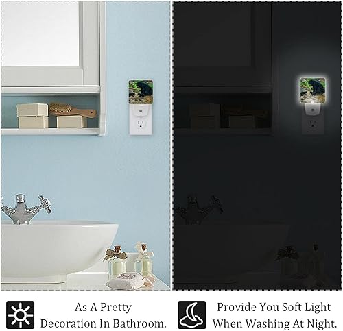 Miniatura 5 de LORVIES Black Bears - Luz nocturna LED con sensor automático del atardecer al amanecer, decoración nocturna para dormitorio, baño, cocina, pasillo,