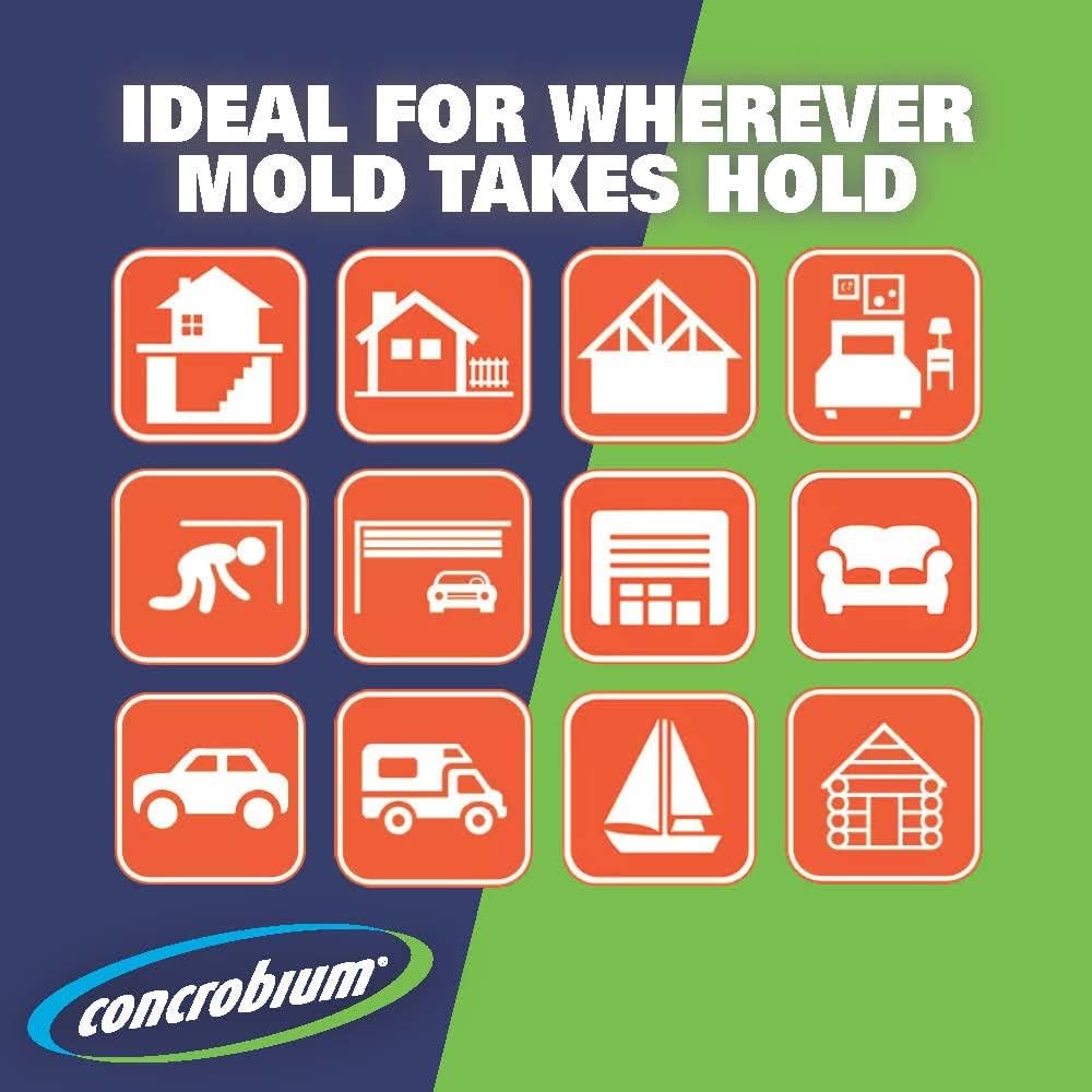 Concrobium Mold Control, 1 Gallon Refill, Eliminates and Prevents Mold, EPA Registered, Bleach Free, Odorless, VOC Free, For Indoor and Outdoor Surfaces