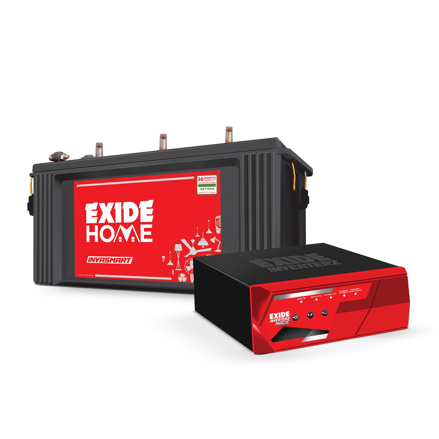 Exide Inverter & Battery Combo for Home & Office – MAGIC12V1125 (1125VA/12V) Square Wave Inverter + INVASMART ISST1500 150Ah Short Tubular Battery | 42M Inverter & 36M Battery Warranty-image-17