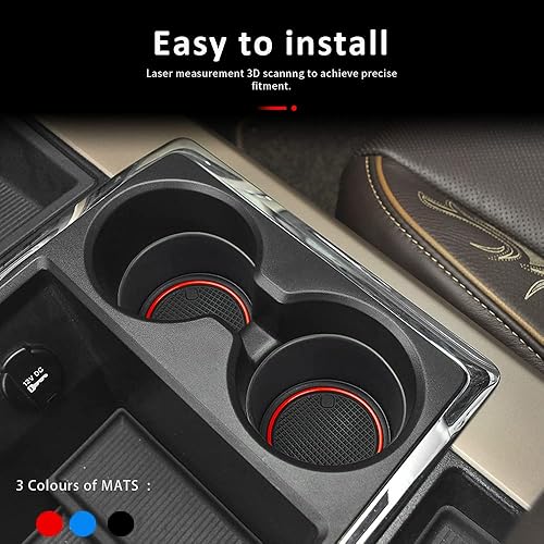 Miniatura 2 de Soporte para taza de consola de repuesto para accesorios Ram 1500 2500 3500 2009-2018 TPE para botella de bebida de repuesto 1EB17DX9AB y 1EB17DX9