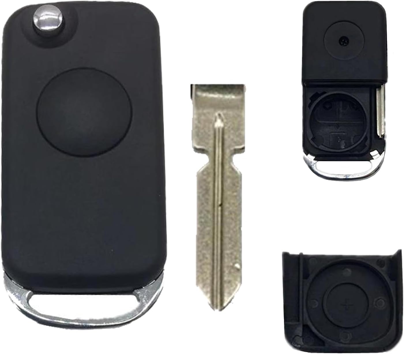 1 Pcs Black ABS Car Flip Key Fob Shell Cover for Mercedes Benz ML430 E500 SL320 SL500 S320