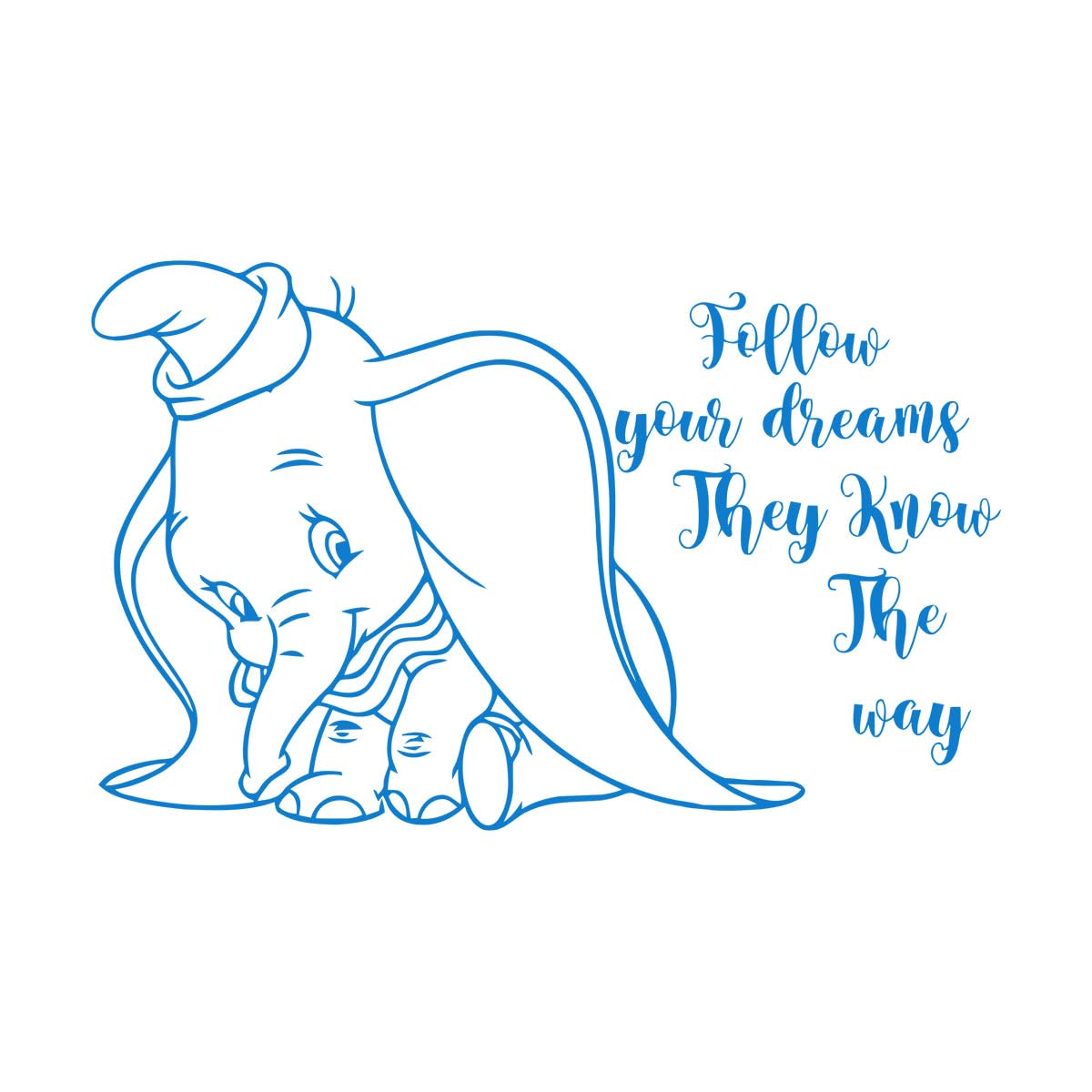 Elephant Wall Decal Animals Nursery Nursery Kids Quotes Wall Sticker for Kids Room Bedroom Room Decor Mural Vinyl Stickers Large - 57x91cm — image 1