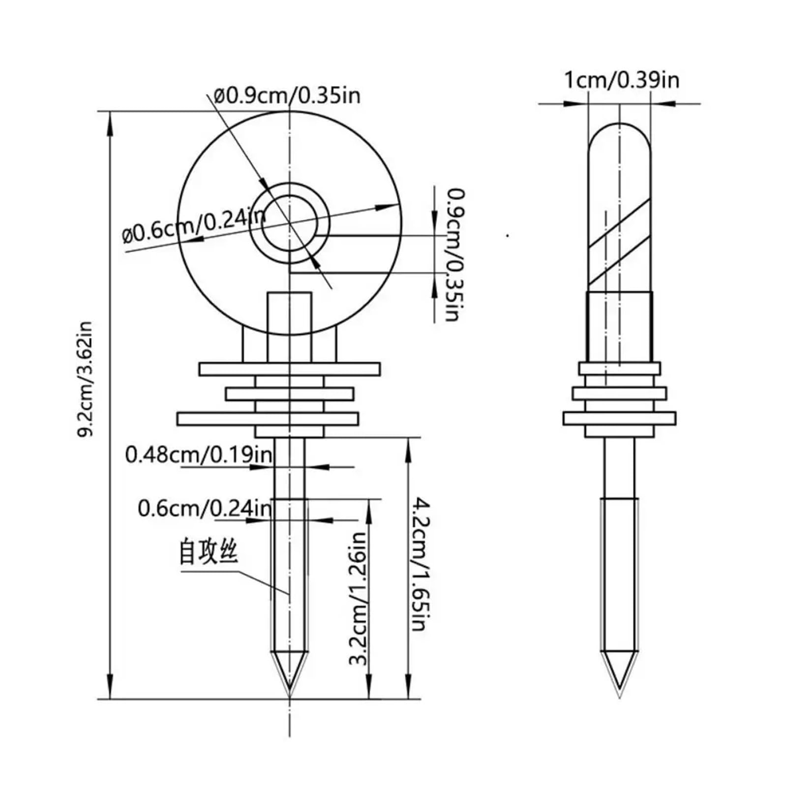 100 Stück Einschraub-Holzpfostenschrauben, hervorragende Isolierung, abgewinkelter Schlitz, Zaunringisolator, sonnendicht, regendicht, elektrische Zaunisolatoren Für Seile(Red)