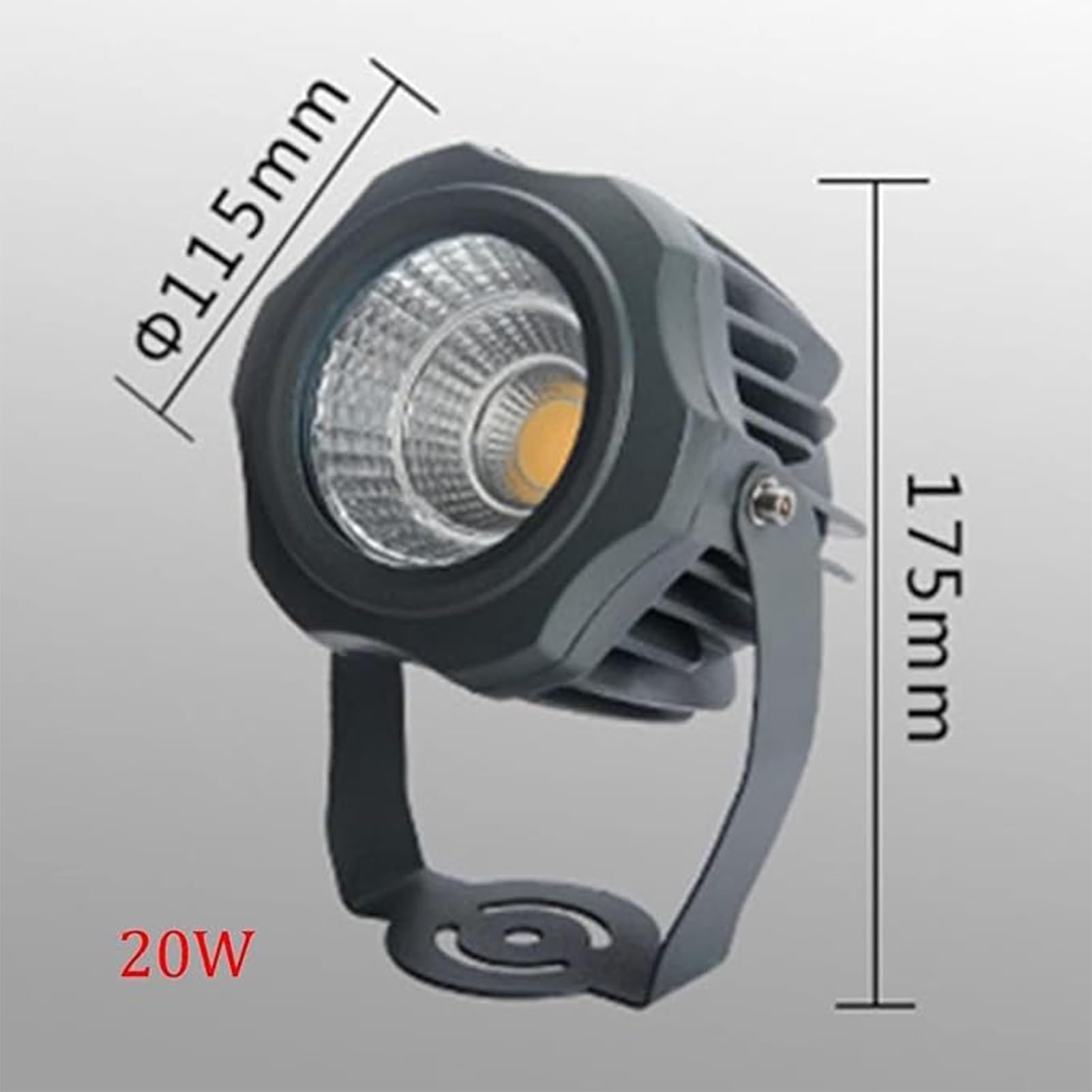 Faretto A Fascio LED Rotante - Faretto Illuminazione Albero, Luce da Incasso A Terra, Proiettore LED Orientabile Impermeabile IP65, per Pareti, Insegne Pubblicitarie
