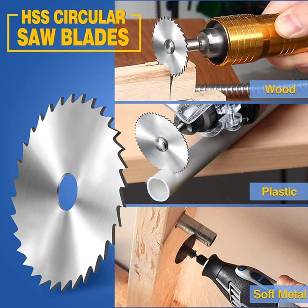 Auniwaig HSS Circular Metal Cutting Saw Blade Discs, 72T Round Slitting Saw Cutter, 40mm x 13mm x 0.2mm, for Rotary Tool Cutting Wheel
