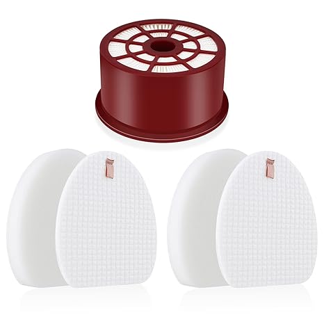 Erinice Rotator Professional Vacuum Filter Replacement for Shark NV400 NV401 NV402, 1 HEPA + 2 Foam Filters Parts, Compare to Part # XFF400 & XHF400