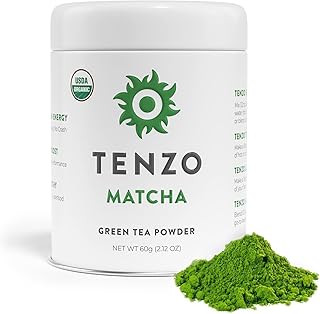 Tenzo Matcha Green Tea Powder | USDA Organic Ceremonial Grade – Paleo, Kosher, Vegan – Authentic Japanese Origin (60 Grams)