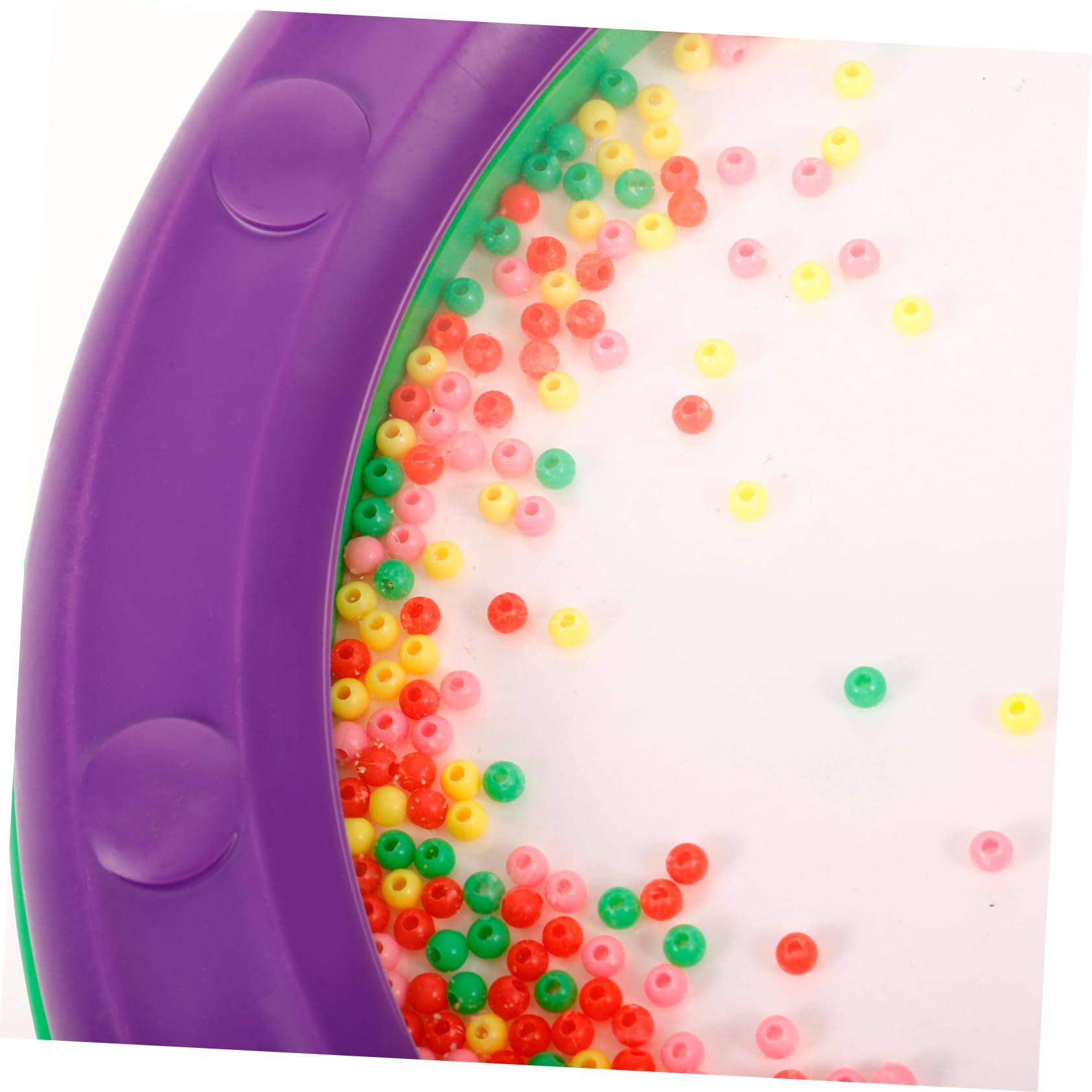 Tambour Océan en Plastique, Instrument à Perles Ondulées pour Bébé | Bavure, Son de Vagues, Usage Musical Doux, Finition Généreuse et Stylée