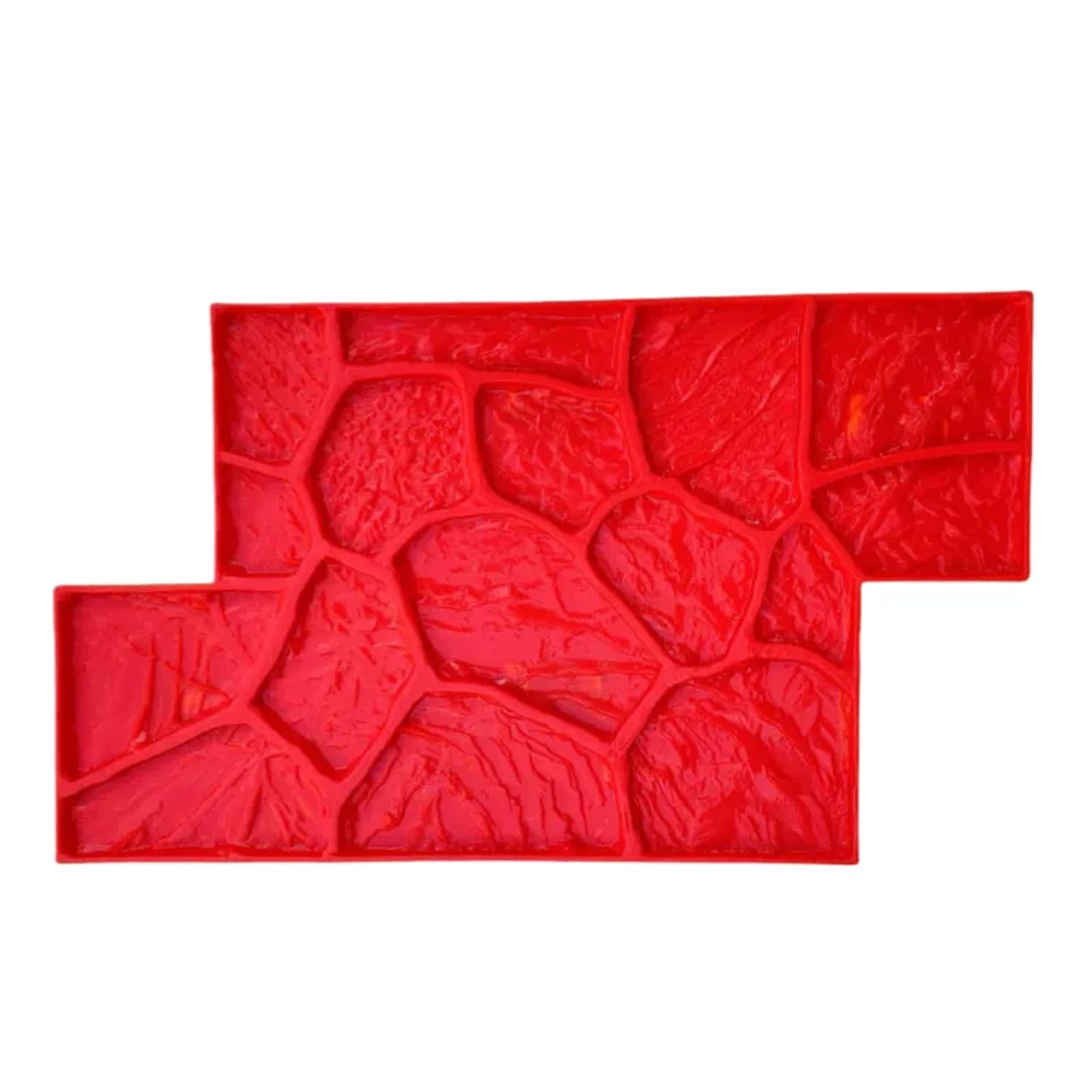 Large Concrete Stamping Mold (60x35cm),Irregular Flagstone Texture Tools for Cement Path Molds,Realistic Concrete Imprinting Molds White,Reusable,Simple and Efficient,for Concrete Pavements(Color:A)
