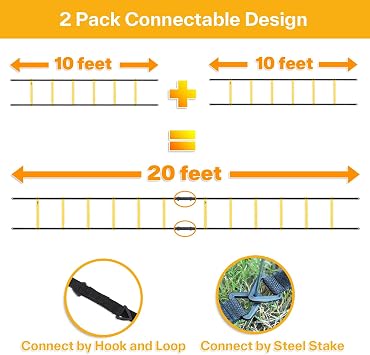 Sportneer Agility Ladder Speed Training Set 12 Rungs 20ft Detachable Exercise Ladders in 2pcs (6 rungs Each) with Ground Stakes for Soccer Football Footwork Training Ladder with Carry Bag