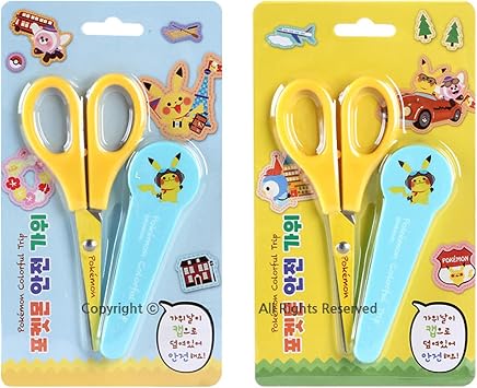 Pikachu Yellow Character Safety Cap Arts and Craft Scissor 1PC Colorful Trip