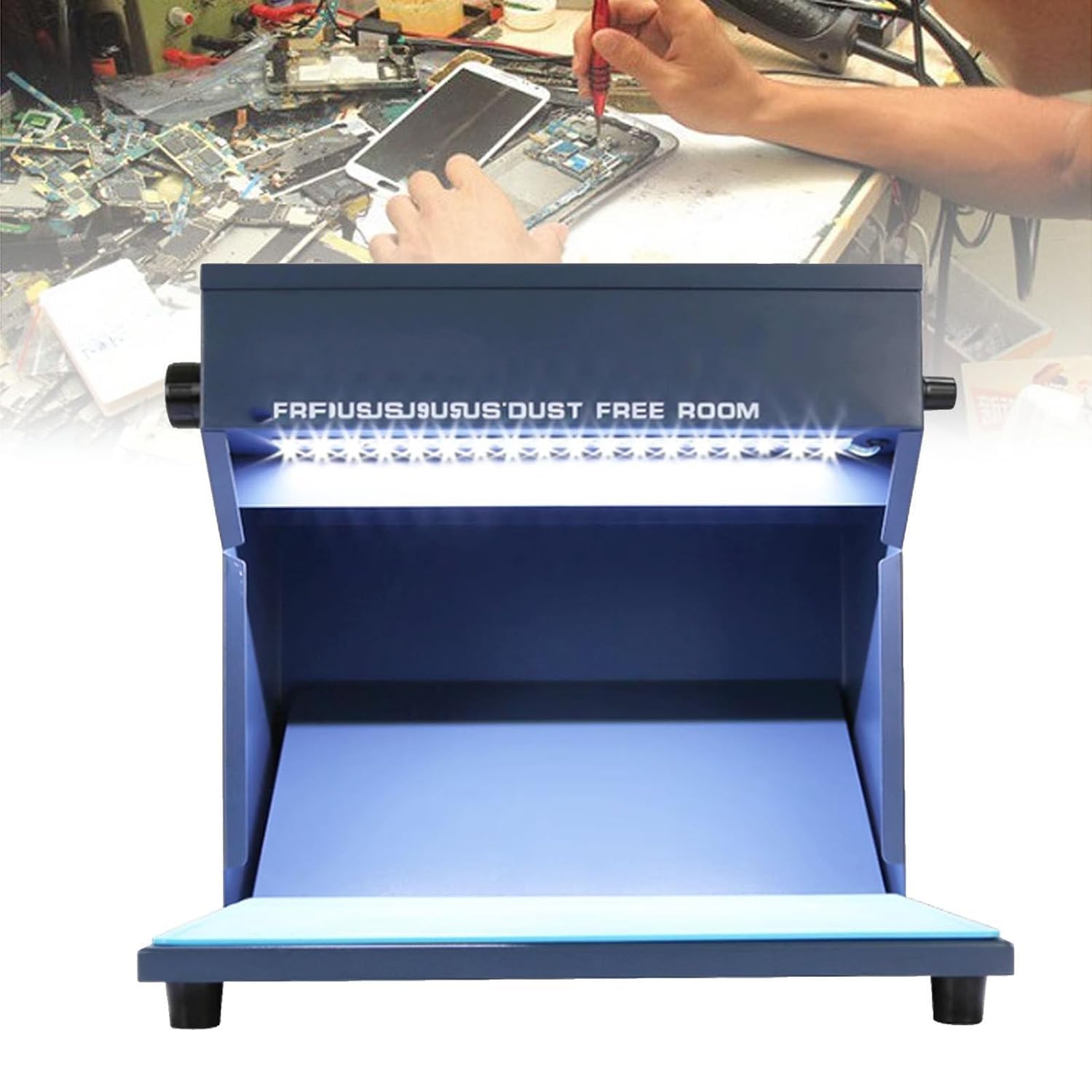 COYEUX Vertikale Laminar-Flow-Haube, Luftstrom-Reinigungsbank, laminarer, staubfreier Raum-Arbeitstisch, mit HEPA-Filter, für Telefon-LCD-Reparatur/Werkstatt/Labor/Einrichtung