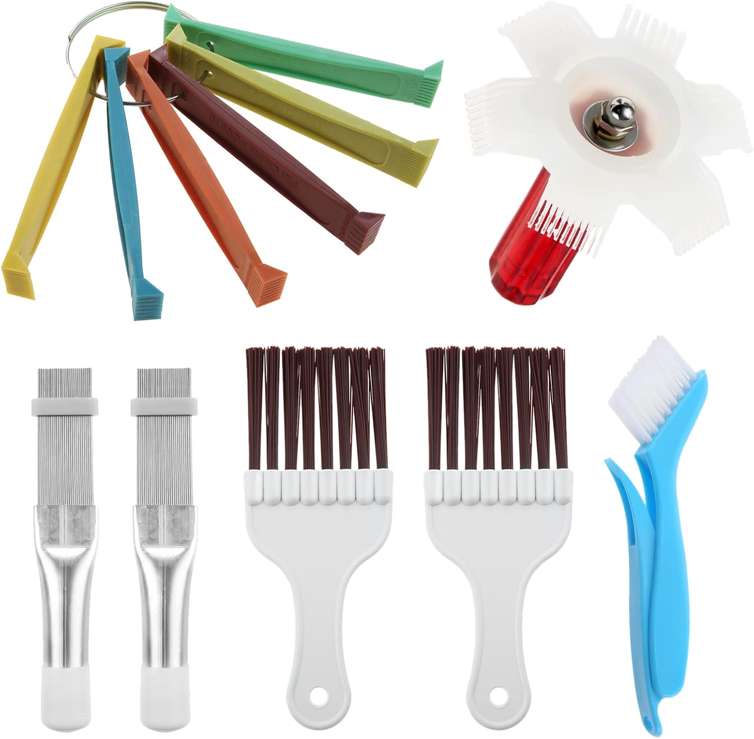 TEENGSE 7PCS Air Conditioning Brush Set, FCR6 Fin Comb Tool