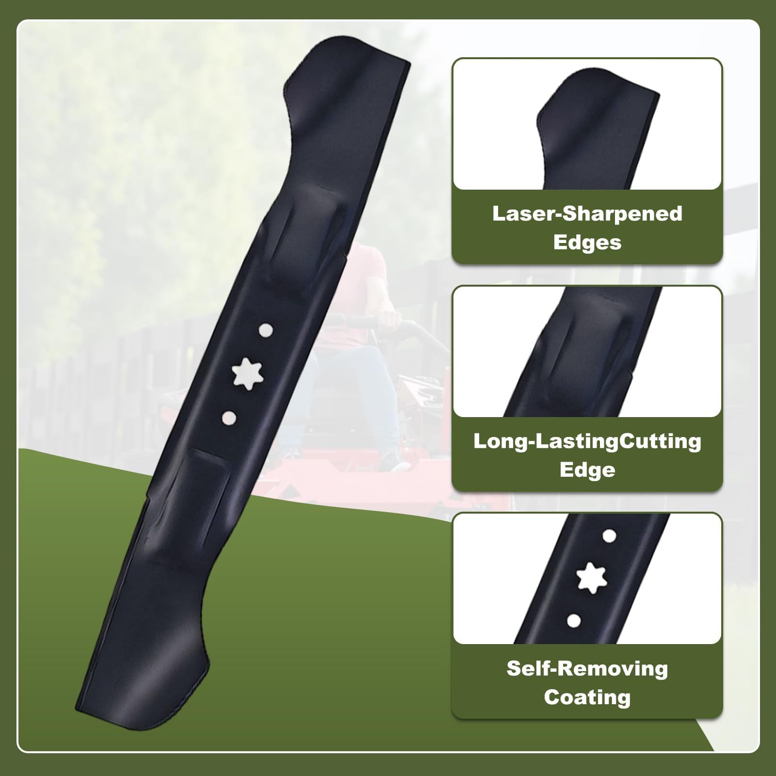 Lames de 117,8 cm et kit de vidange d'huile compatible avec Cub Cadet XT1