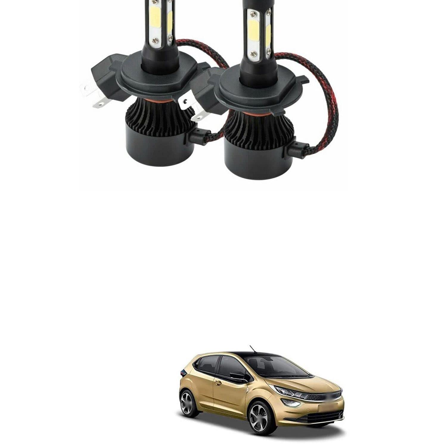 XZRTZ 4Sides H4 LED Headlight Kit Bulbs Hi/Lo Beam LED Headlight Bulbs