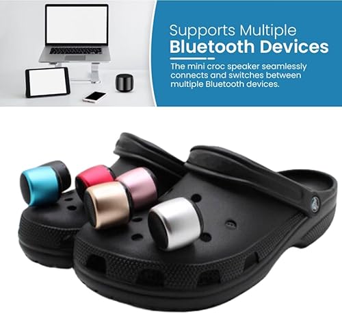 Miniatura 4 de Croc Altavoz, Mini Altavoz para Croc, Mini Altavoz de Halloween, Bluetooth Croc Charm, Rojo