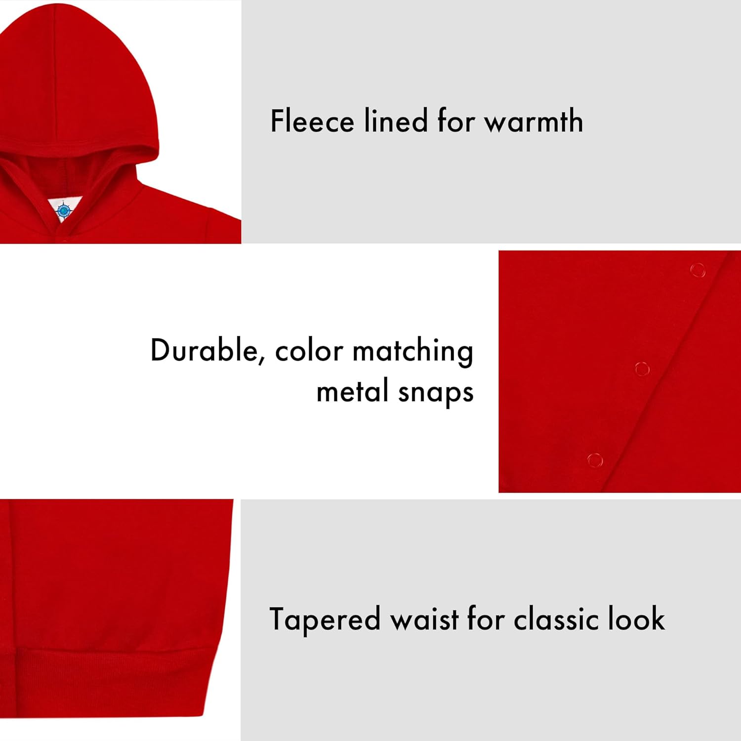 Creative Knitwear College Baby NCAA Officially Licensed Snap Hooded Jacket - SMU Mustangs Logo - Red - 12 Months