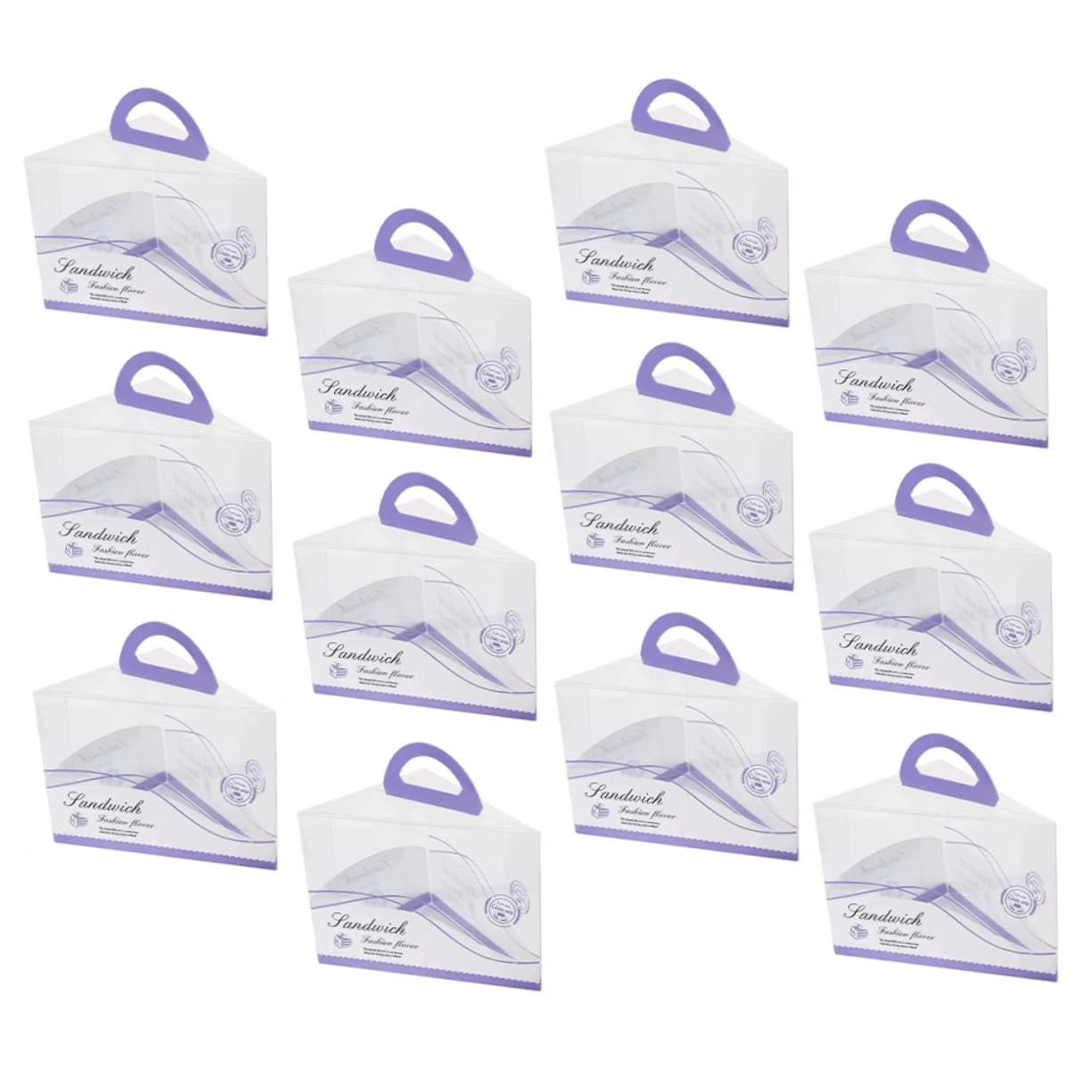 BRIGHTFUFU 12pcs Tiered Cake Boxes Plastic Cake Carrier for Baby Shower Birthday Party