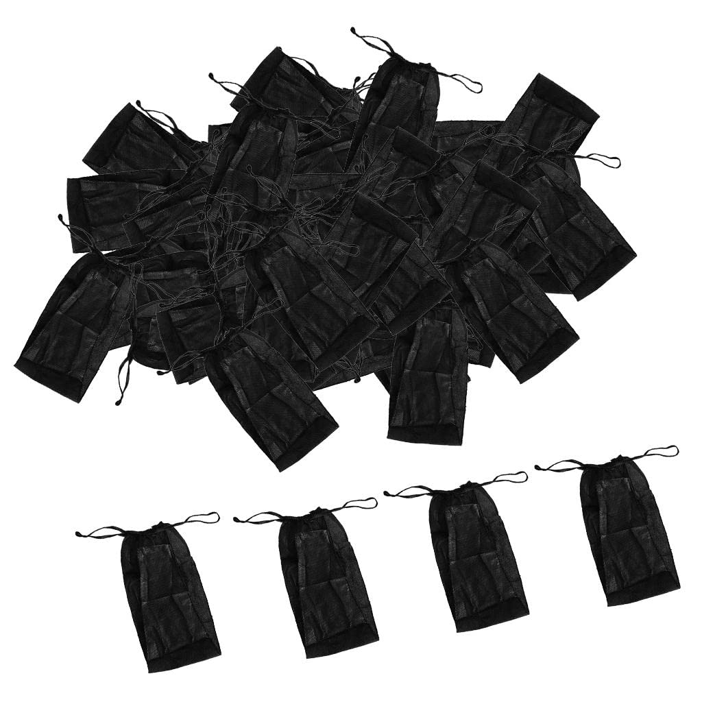 Unbekannt 100 Stück Einweg-Tanga Vliesstoff Schwarz, Hypoallergen & Elastisch Einwegunterwäsche, Ideal für Schwangerschaft & Wochenbett (Universalgröße)