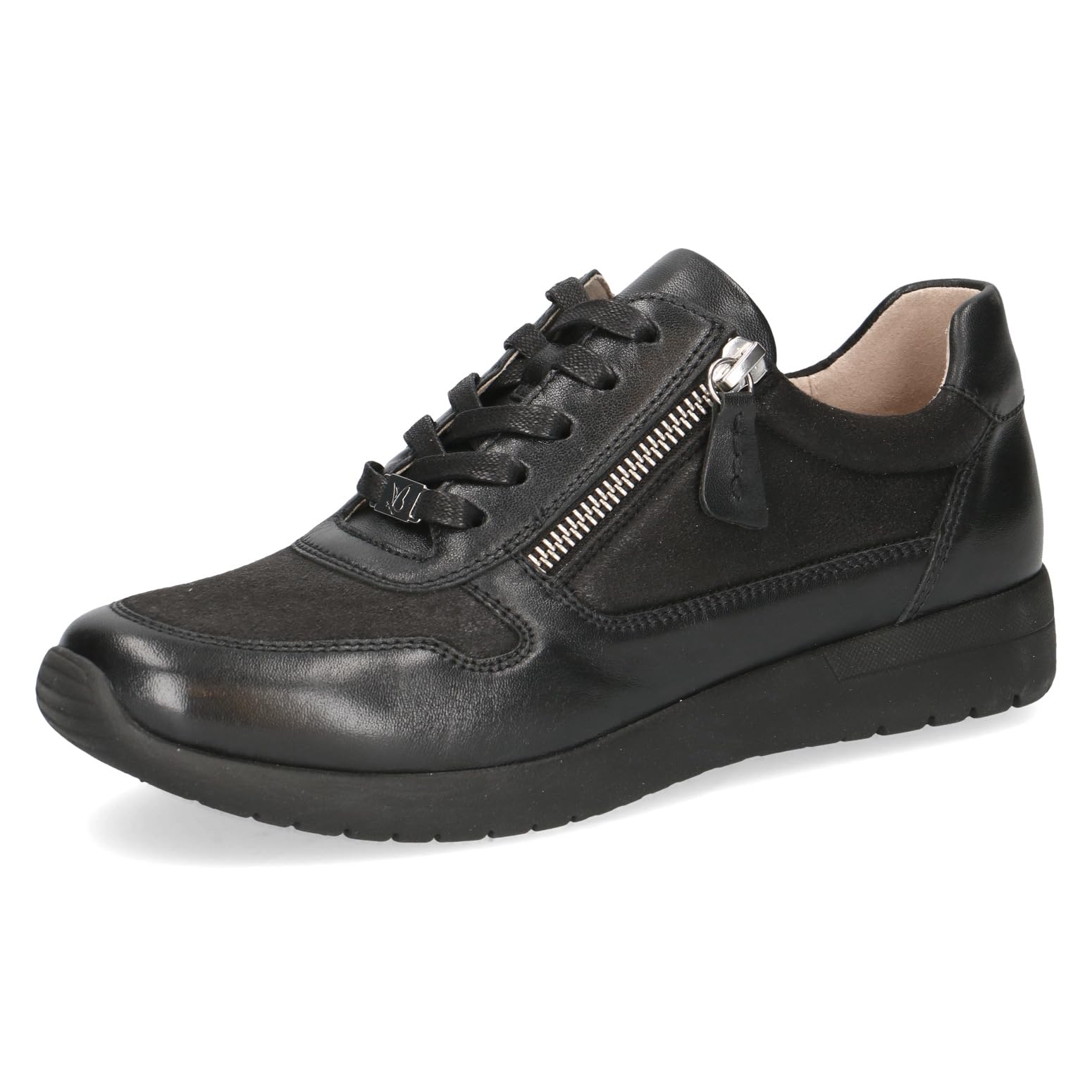 CAPRICE Women's Flat Sneakers, Black (Black Comb), 6.5 UK