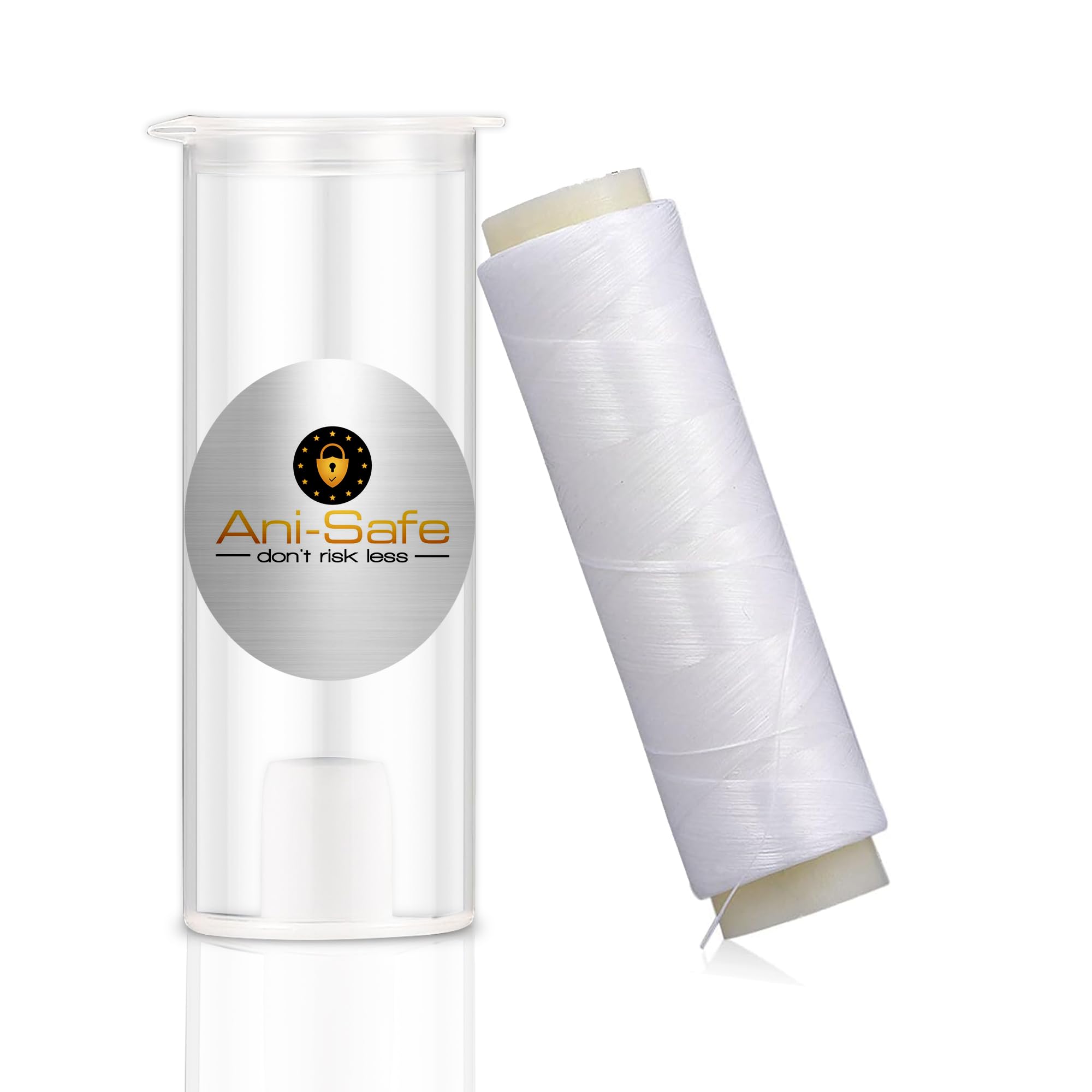 Ani-Safe Sea Fishing, beach casting, bait whipping elastic thread in dispenser high tensile white .20